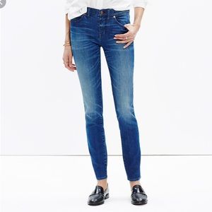 Madewell skinny skinny jeans in sunny side wash